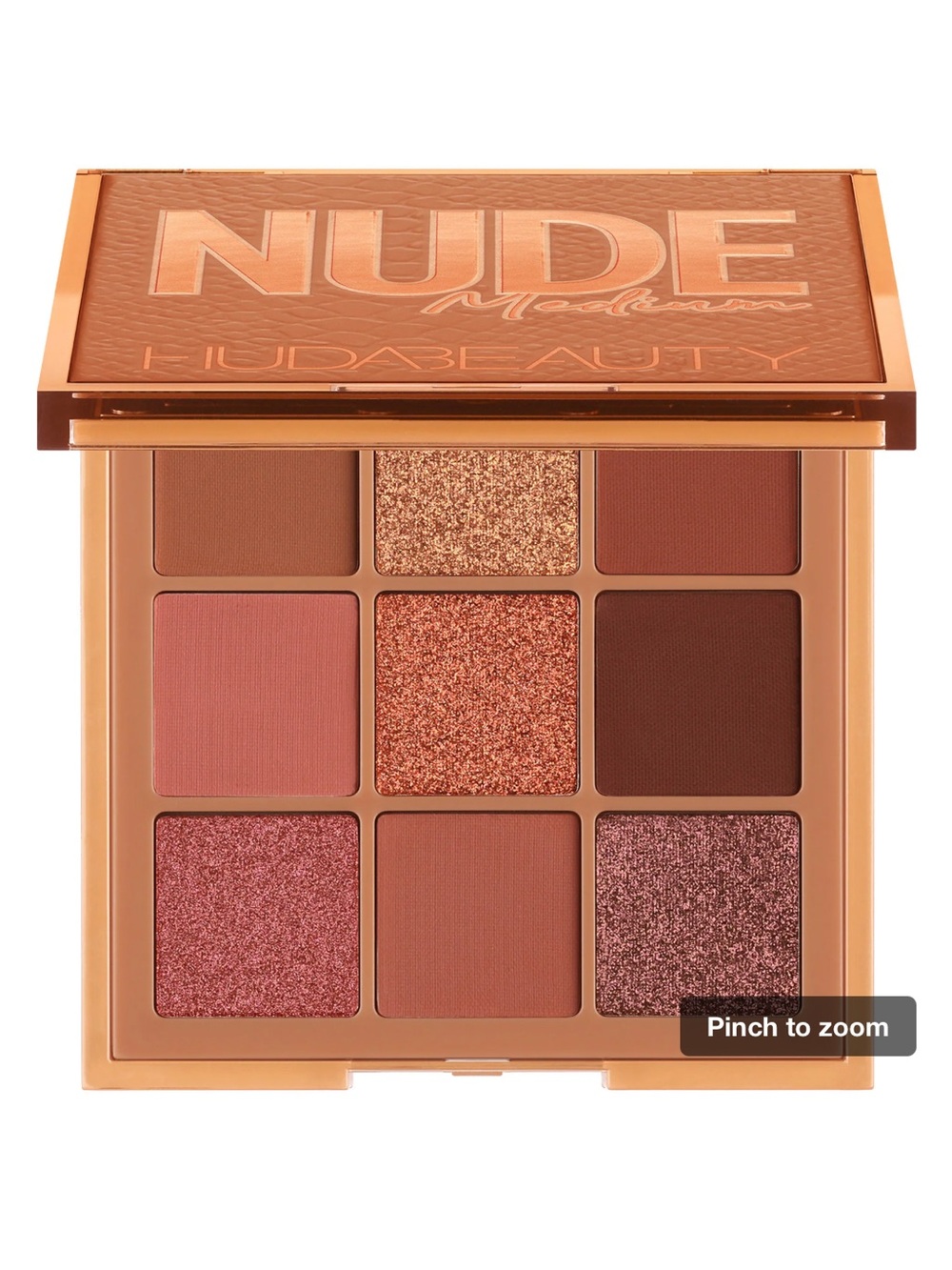 HUDA BEAUTY Warm Nude Eyeshadow Palette - Rose, Copper, Brown, Gold